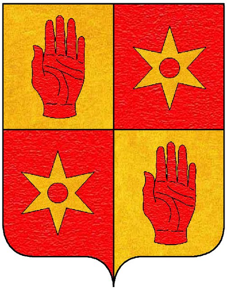 Le blason de Villereau sur écu moderne