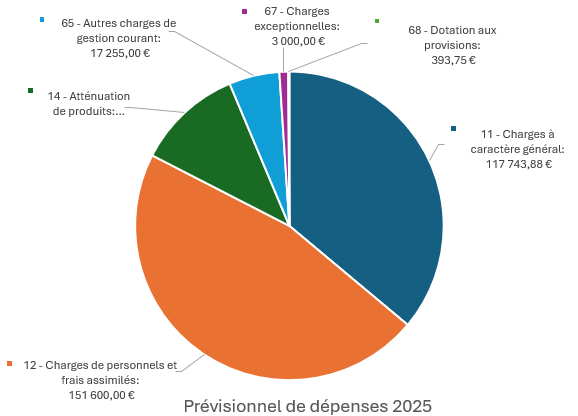 Dépenses Budget de dépenses 2025
